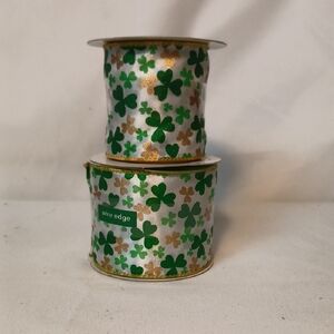 Green and Gold Shamrock Ribbon